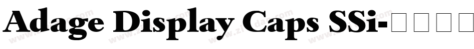 Adage Display Caps SSi字体转换